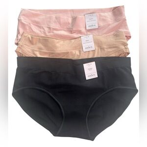 Auden Women's Hipster and Bikini Briefs - Light Pink, Nude, Black/ Bundle